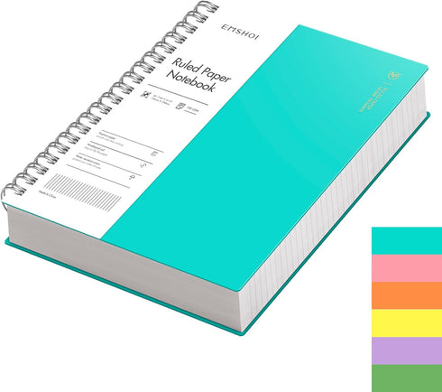 EMSHOI B5 Spiral Notebook - College Ruled Lined Journal, Large 300 Pages, Waterproof Hardcover for Office, School