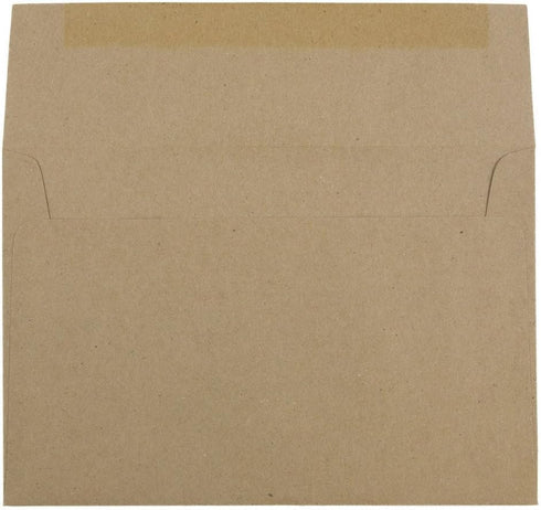 JAM PAPER A10 Premium Invitation Envelopes, 6 x 9 1/2, Brown Kraft Paper Bag, 50/Pack