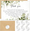 50 Set Funeral Thank You Cards with Envelopes and Matching Seal Stickers,Thank