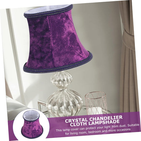 1pc Fashionable Lamp Cover Deep Purple Fabric Shade for Table and Floor Lamps Light Decoration Accessory
