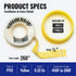 PTFE Yellow Gas Line Thread Sealant Tape 260" Length 1/2" Width 1 Pack for Propane,Natural Gas and More