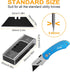 60 Pack SK2 Vickay Utility Knife Blades, Steel Heavy Duty Box Cutter Replacement Blades with Plastic Case, Standard