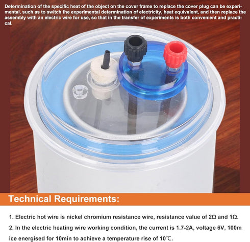 Calorimeter Device for Heat Measurement, PVC Double Wall, Middle School Experimental Physics Laboratory Equipment