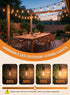25FT 25 G40 Bulbs, E12 SUNSGNE Brown Outdoor String Lights, Shatterproof LED Globe String Lights with LED Waterproof