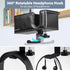 Desk Cup Holder Clip-on Pen Holder, Rotatable Headphone Hanger and Headset Stand Clamp Hook Under Desk (Black)