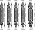 Niudai 5-Piece Set, 0-4, HSS Screw Extractor Professional Grade Drill Bit Kit for Damaged Screws, Grey Industrial