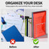 LEOBRO 4 PCS Plastic File Folders - A4 Size Document Holders with Snap Closure, Clear Envelopes Organizer