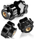 OCR 10Pcs M6 7 Star Knob - Knurled Thread Clamping Knob, Black Plastic Screw-On Star Knob Handle