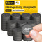 Strong Ceramic Round Magnets with Adhesive Backing (0.6x0.12/15x3mm, 62 pcs) - Heavy