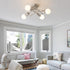 4-Light E26 Bulb WILON Semi Flush Mount Ceiling Light Fixture, Modern Flush Mount Ceiling Lights, Brushed Nickel