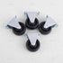 AUEAR 4 Pack 1.5 Inch Rubber Caster Wheels Heavy Duty Fixed Black Casters for Furniture