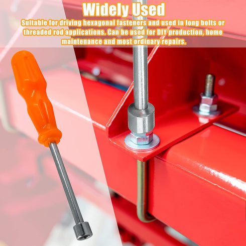 7mm High-Carbon Steel Socket Wrench Screwdriver, Non-Magnetic Hex Nut Driver