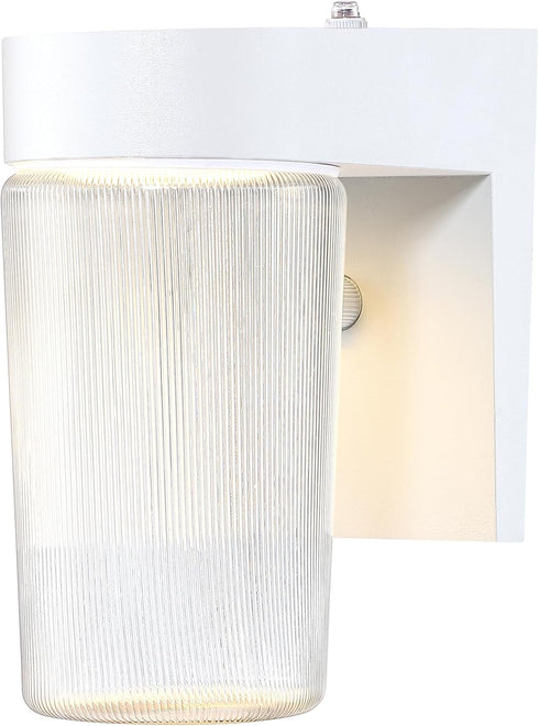 11W 800 3000K 1-Pack LIT-PaTH Dusk to Dawn Outdoor Wall Lantern, LED Jelly Jar Light, Lumens, Warm White, Aluminum