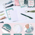 PerKoop 48 Pcs Inspirational Gifts, Bulk Motivational Notepads, Ballpoint Pens, Keychains Set for Teachers School Office
