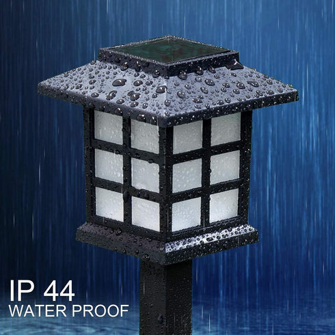 GIGALUMI Solar Outdoor Lights, 8 Pack LED Waterproof Solar Lights, Maintain 10 Hours of Lighting for Garden, Landscape,