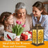DERUINVAIO Solar Lantern Outdoor Waterproof Vibrant Sunflower Bouquet Golden Petals Green Leaves Garden Decor LED