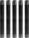 3/8 Inch Black Threaded Steel Nipple Pipe, 3/8" x 24", 5 Pack