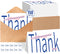 Frelimiu 150 Pack Thank You Cards with Envelopes & Stickers 4x6in Gold Foil
