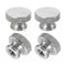 uxcell 4Pcs Knurled Thumb Nuts, M4 x D12mm x H8mm Stainless Steel Round Knobs for 3D Printer Parts, Silver