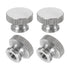 uxcell 4Pcs Knurled Thumb Nuts, M4 x D12mm x H8mm Stainless Steel Round Knobs for 3D Printer Parts, Silver