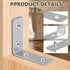 40 Pack 1.5 Inch 90 Litoexpe L Bracket Corner Braces with Screws, Degree Steel Joist Right Angle Brackets for Wood