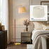 62.5" G-SAFAVA Wood Floor Lamp for Living Room Gold with Foot Switch Arc Standing Tall Lamps for Bedroom Mid Century
