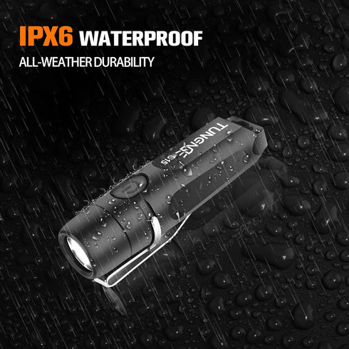 Rechargeable Keychain Flashlights, 650 High Lumens Mini EDC Pocket Flashlights for Camping & Emergency (Black)