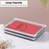Plastic File Storage Box, 2-Tier Portable Project Case, Document Storage Organizer for A4 File Paper, Certificate,