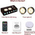 TECOMLIGHT Closet Counter 2 Pack LED Puck Lights with Remote Control, Battery Operated Wireless Lights, Under Cabinet