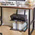 IBUYKE 2-Tier Desktop Printer Stand Holder, Multi-Purpose Desk Organizer Storage Shelf for Fax Machine, Dark Grey