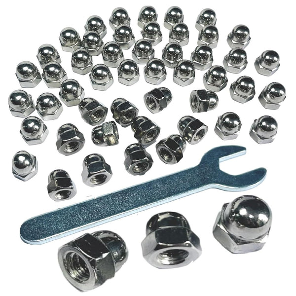 ZDingTech 50pcs 1/4-20 Acorn Cap Nuts,1/4-20 Cap Nuts,Acorn Hex Dome Head Dome nut,304