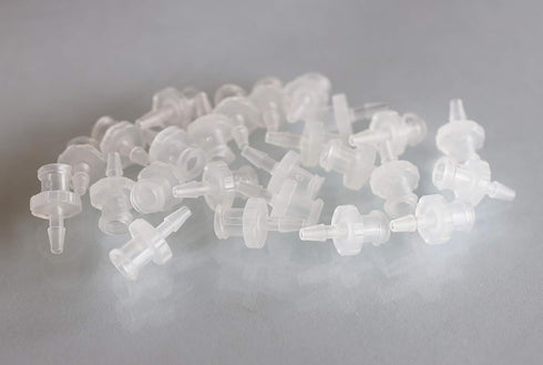 BleedZone - Female Luer Lock Adapter, 10x Syringe Adapter for Laboratory Equipment, 1/8" Hose Barb Fittings, PP