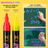 Liquid Chalk Markers Erasable, 8 Vibrant Chalkboard Markers with 4.5mm Reversible Tips for Kids and Adults