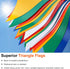Multicolor Pennant Safety Flags, Perimeter Warning Flag Banner Line for Construction/Traffic Barrier/Parking
