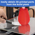 Rimoev 3D 6.3x1.5 Inch 0.4" 3D Printer Tool Removal Scraper Kit, Metal Scraper with Thick Blade & Hang Hole, Curved