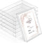 Sintuff 100 Pcs Clear Box for Greeting Cards - 5.39 x 7.36 x 1 Inches Plastic Storage for Photos