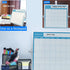Magnetic Dry Erase Board Calendar, Easy to Clean Desktop Double Side Monthly Whiteboard with Stand, 10" x 10" Portable