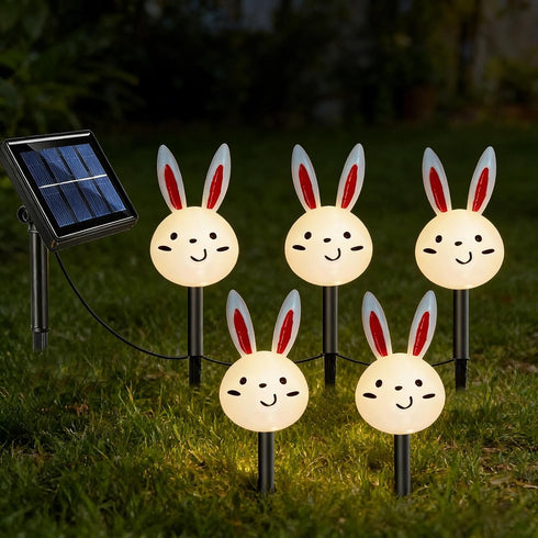 Generic Easter Solar Pathway Lights Outdoor - Easter Carrot Rabbit Garden Lighting Decor,Outside Lawn Lights |