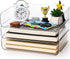 Okllen 3 Pack Stackable Paper Trays, Clear PET Desk Letter Tray Set, 3 Tier Organizer for A4 Paper, Magazine, Receipts