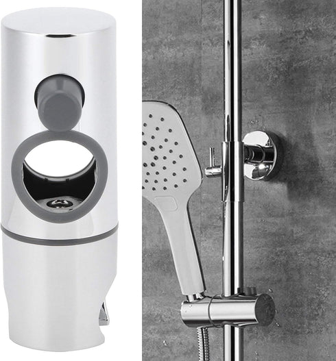 360 Adjustable Shower Head Holder for Slide Bar, Universal Handheld Shower Bracket with Rotation, Wall Mount Bathroom