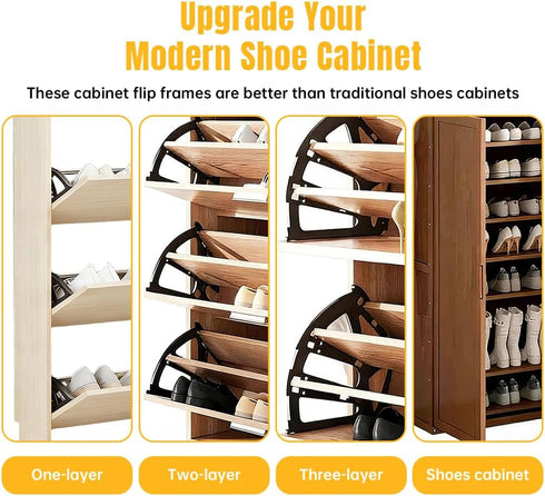 3 Shoe Cabinet Hinge Layers Shoe Cabinet Flip Frame Shoe Rack Hinges Flip Drawer Hinge Hardware Parts for Shoe Cabinet