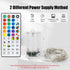2 Pack 40FT 120LED Dazzle Bright Color Changing Fairy Lights Battery Operated, Total Silver Copper Wire RGB String