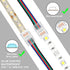 10 Pack 4 Pin LED Strip Light Connectors, 10 mm Solderless LED Strip Connector for Waterproof RGB Lights