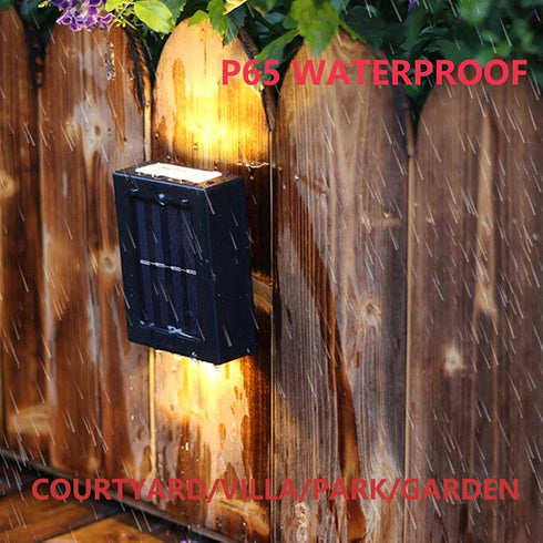 cakuuma 2 IP65 LED Solar Wall Light UP and Down Illuminate Outdoor Sunlight Sensor Lamp Waterproof Modern Nordic Style