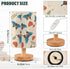 ALAZA Bedside Table Lamp for Bedroom Mushroom Butterfly Nightstand LED Light Lamps with USB Port Linen Fabric Shade