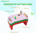 6 (19.6" 9.8" 7" Pcs Kids Lap Desk Tray, Plastic Breakfast Laptop Trays with Side Pockets, Portable Stackable Lap Bed