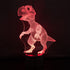 Wiscky 3D 7 Dinosaur Toys Night Light Lamp - Children Kids Gift for Boys, LED Colors Changing Lighting, Touch USB
