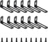 ZCLGOOD 12Pcs 2.9"x1"x0.6" Adjustable Black L Bracket, Heavy Duty 90 Degree Metal Corner