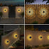 (1PC) DDRIC Decorative Solar Mandala Lights, Metal Solar Powered Outdoor Wall Sconces, Waterproof Step Lights, Warm