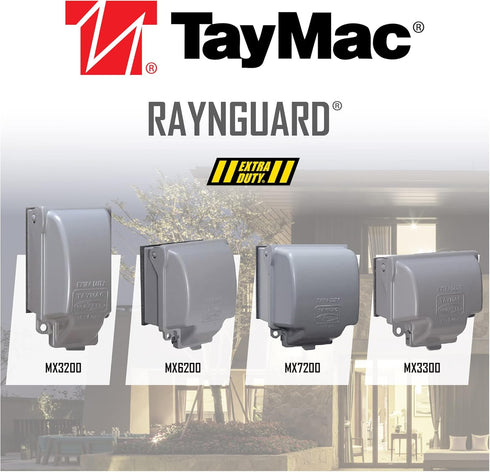 TayMac MX3300 RaynGuard Extra Duty Metal Weatherproof in-Use Cover, 1-Gang, Gray.